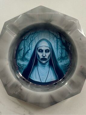 The Nun Resin Ashtray Custom Horror Movie Handmade Gothic Gift Collectible Decor